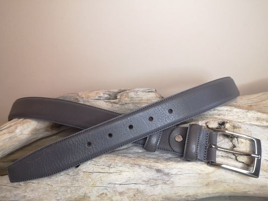 CEINTURE MIXTE EN CUIR DE VEAU DE 3.5 AVEC COUTURES
