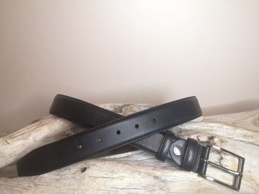 CEINTURE MIXTE EN CUIR DE VEAU DE 3.5 AVEC COUTURES