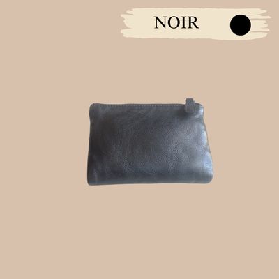 Portefeuille en cuir lavé