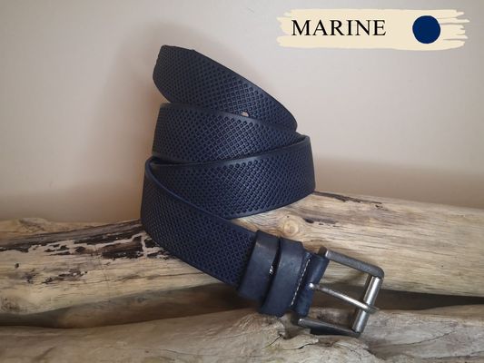 CEINTURE TENDANCE PERFOREE POUR HOMME EN CUIR DE TAUREAU DE 4CM