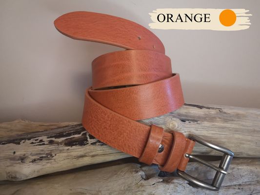 CEINTURE CUIR VERITABLE DE TAUREAU DE 4CM