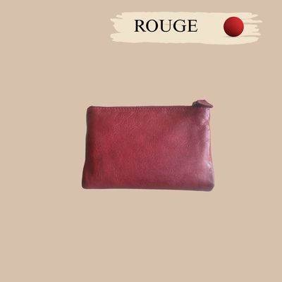 Portefeuille en cuir lavé