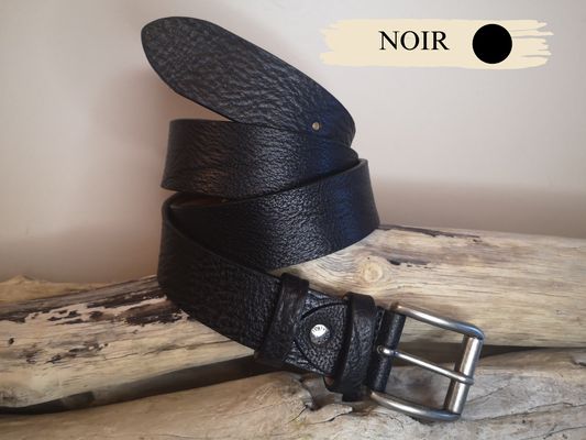 CEINTURE CUIR VERITABLE DE TAUREAU DE 4CM