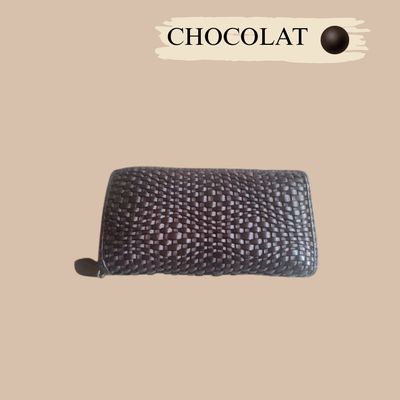 Portefeuille cuir souple femme