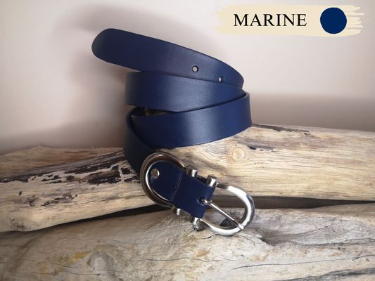CEINTURES EN CUIR FEMME VERITABLE DE 3CM BOUCLE ARGENTEE