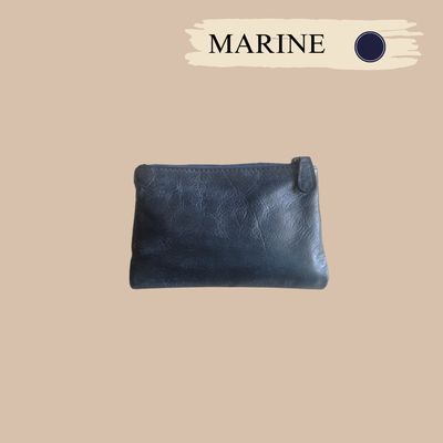 Portefeuille en cuir lavé