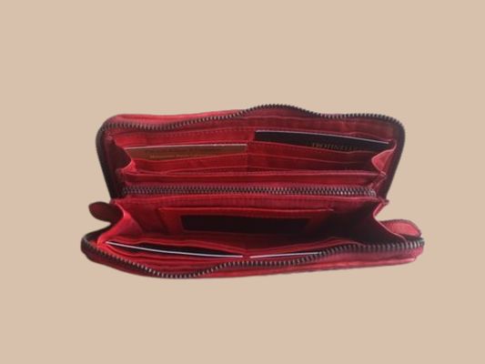 PORTEFEUILLE CUIR SOUPLE FEMME TRESSEE