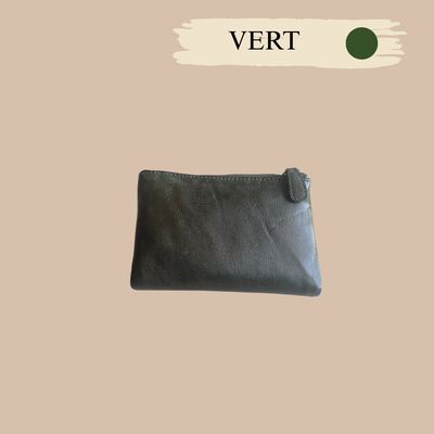 Portefeuille en cuir lavé