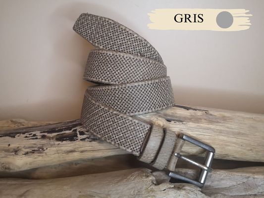 CEINTURE TENDANCE PERFOREE POUR HOMME EN CUIR DE TAUREAU DE 4CM