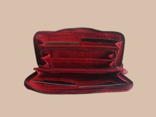 PORTEFEUILLE CUIR SOUPLE FEMME TRESSEE