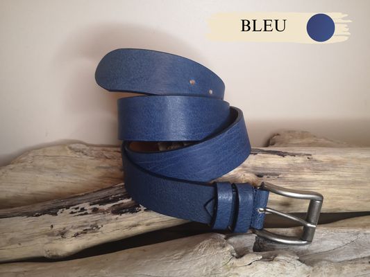 CEINTURE CUIR VERITABLE DE TAUREAU DE 4CM
