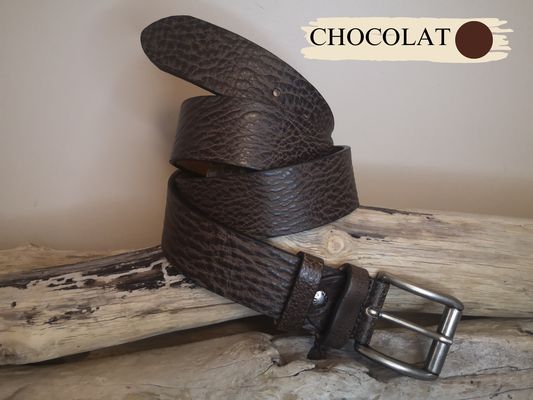 CEINTURE CUIR VERITABLE DE TAUREAU DE 4CM