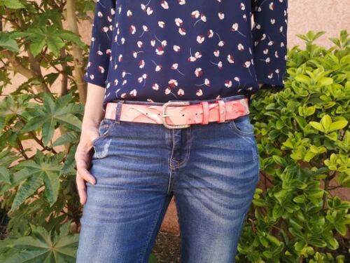 CEINTURE FEMME EN CUIR NUBUCK