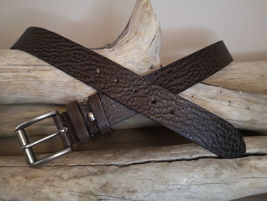 CEINTURE CUIR VERITABLE DE TAUREAU DE 4CM