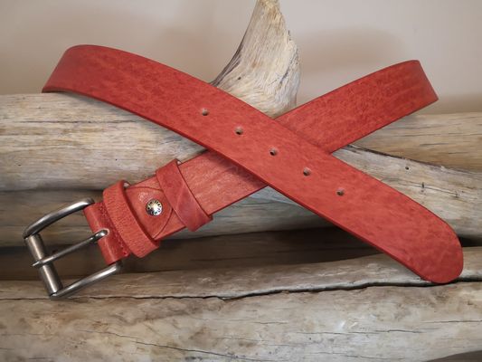 CEINTURE CUIR VERITABLE DE TAUREAU DE 4CM