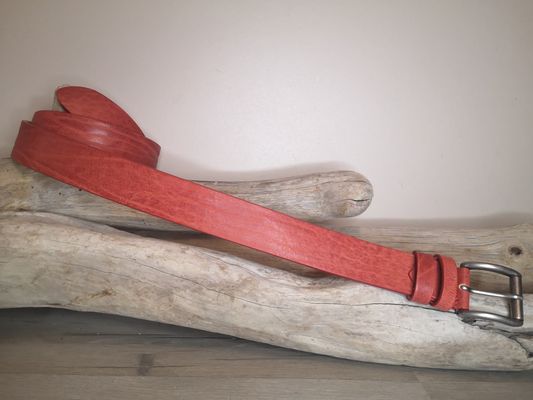 CEINTURE CUIR VERITABLE DE TAUREAU DE 4CM