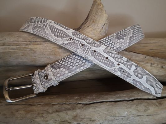 CEINTURE HAUT DE GAMME UNIQUE EN CUIR DE PYTHON