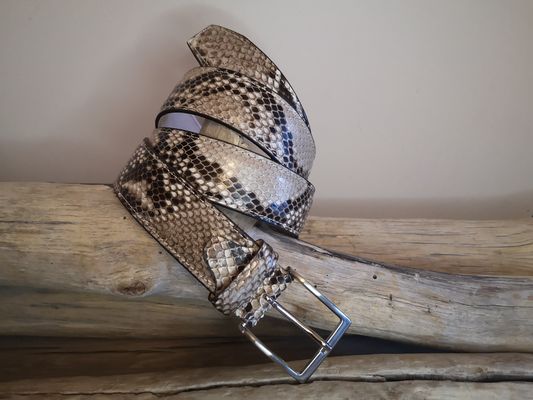 CEINTURE LUXE UNIQUE EN CUIR DE PYTHON