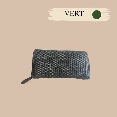 Portefeuille cuir souple femme