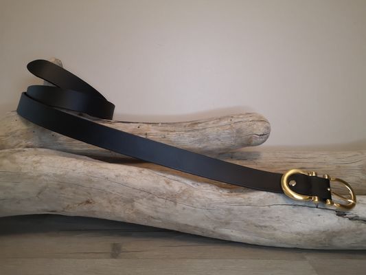 CEINTURE CUIR FEMME LUXE EN CUIR VERITABLE DE 3CM BOUCLE DOREE