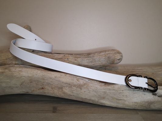 CEINTURE EN CUIR FEMME DE 3CM EN CUIR VERITABLE BOUCLE NOIRE