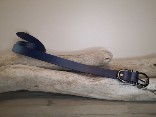 CEINTURE EN CUIR FEMME DE 3CM EN CUIR VERITABLE BOUCLE NOIRE
