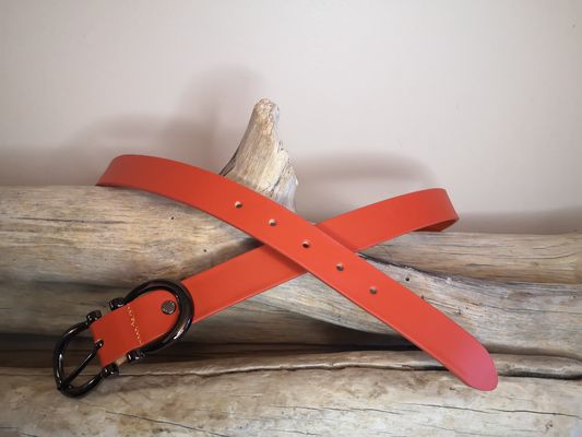 CEINTURE EN CUIR FEMME DE 3CM EN CUIR VERITABLE BOUCLE NOIRE