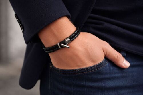 Bracelets homme en cuir véritable