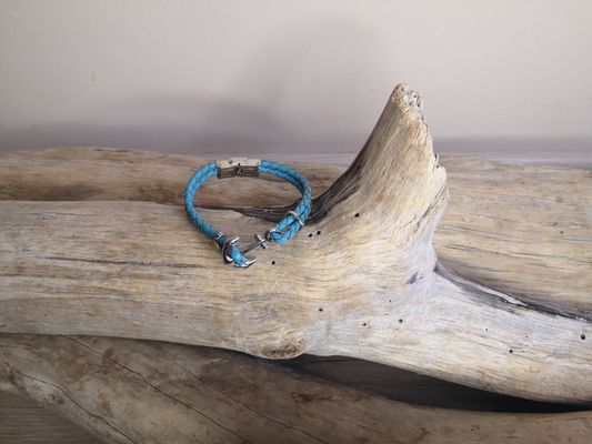 Bracelet homme en cuir tressé