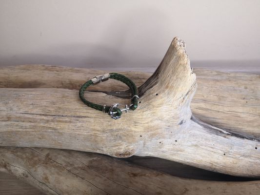 Bracelet homme en cuir tressé
