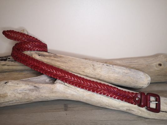 CEINTURE CUIR TRESSÉE FEMME