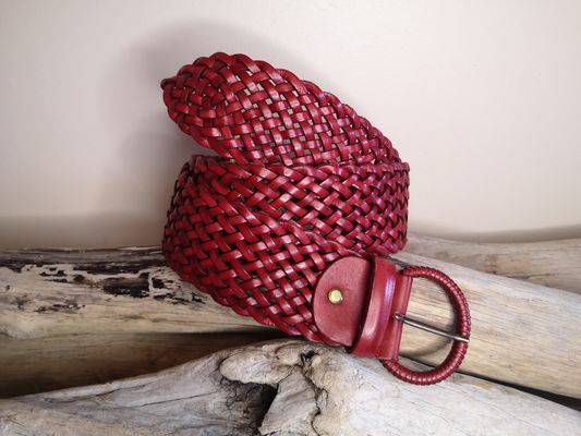 CEINTURE TRESSÉE EN CUIR VÉRITABLE