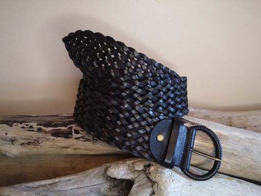 CEINTURE TRESSÉE EN CUIR VÉRITABLE