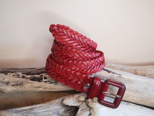 CEINTURE CUIR TRESSÉE FEMME