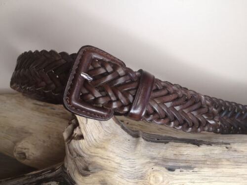 CEINTURE CUIR TRESSÉE FEMME