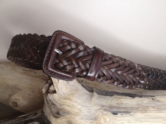 CEINTURE CUIR TRESSÉE FEMME