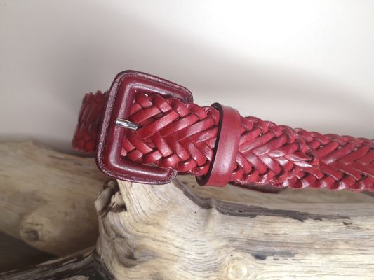 CEINTURE CUIR TRESSÉE FEMME