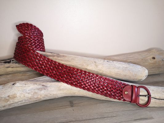CEINTURE TRESSÉE EN CUIR VÉRITABLE