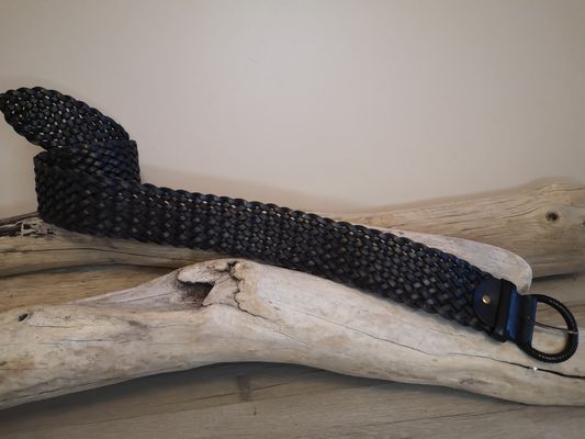 CEINTURE TRESSÉE EN CUIR VÉRITABLE
