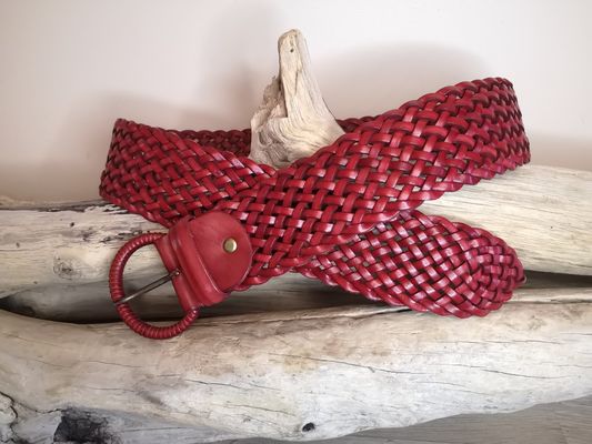 CEINTURE TRESSÉE EN CUIR VÉRITABLE