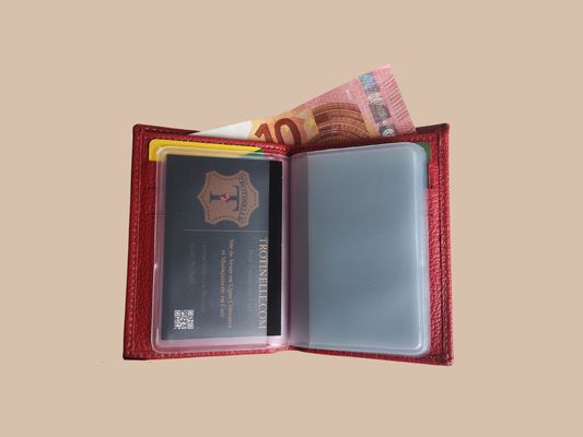 Porte cartes en cuir de vachette grainé