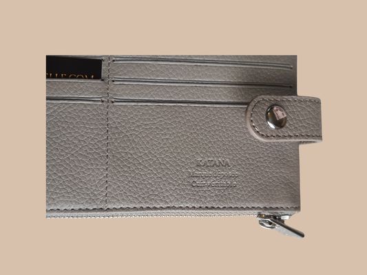 PORTEFEUILLE POCHETTE EN CUIR GRAINÉ
