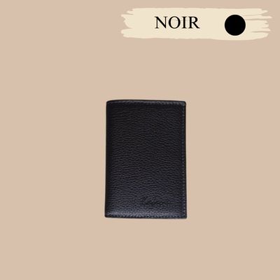 Porte cartes en cuir grainé