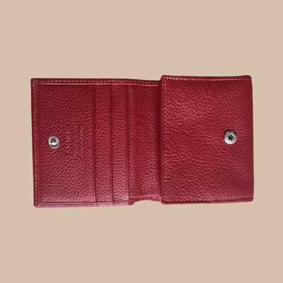 PORTE MONNAIE EN CUIR GRAINÉ