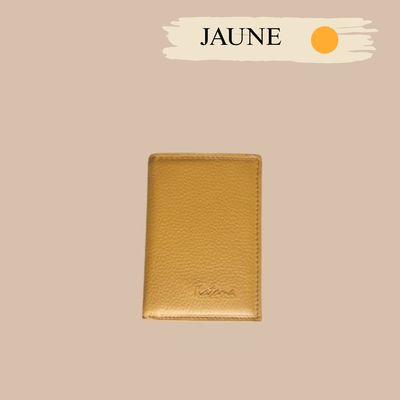 Porte cartes en cuir grainé