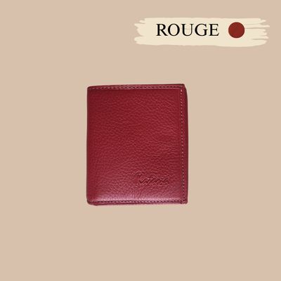 PORTE MONNAIE EN CUIR GRAINÉ