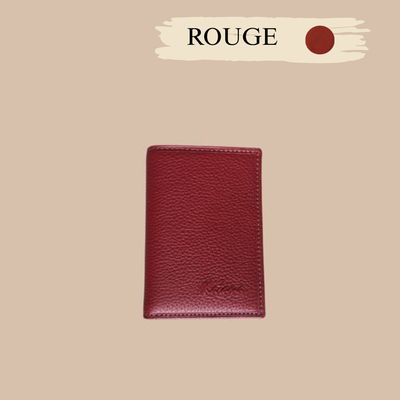 Porte cartes en cuir grainé