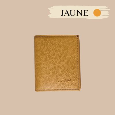 PORTE MONNAIE EN CUIR GRAINÉ