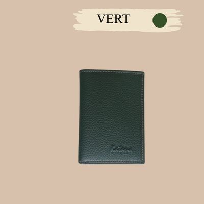 Porte cartes en cuir grainé