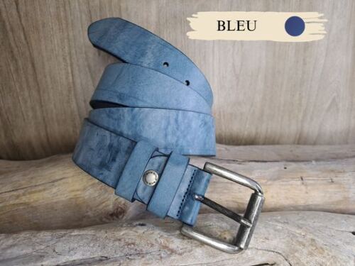 CEINTURE AVEC LANIERE CUIR DE TAUREAU